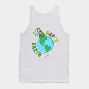 Earth day Happy Birthday Planet celebration Tank Top